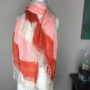 SALE - NWT Gypsy05 Tie Die Scarf w/ Fringe Detail